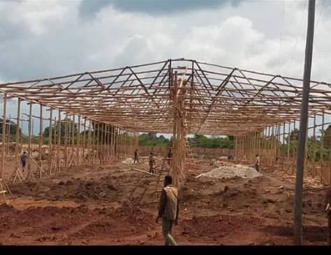 Warehouse before roofing